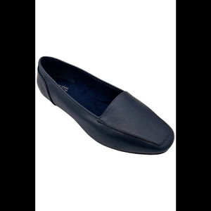 Easy Street Women's Thrill Square Toe Flats Navy - Wide